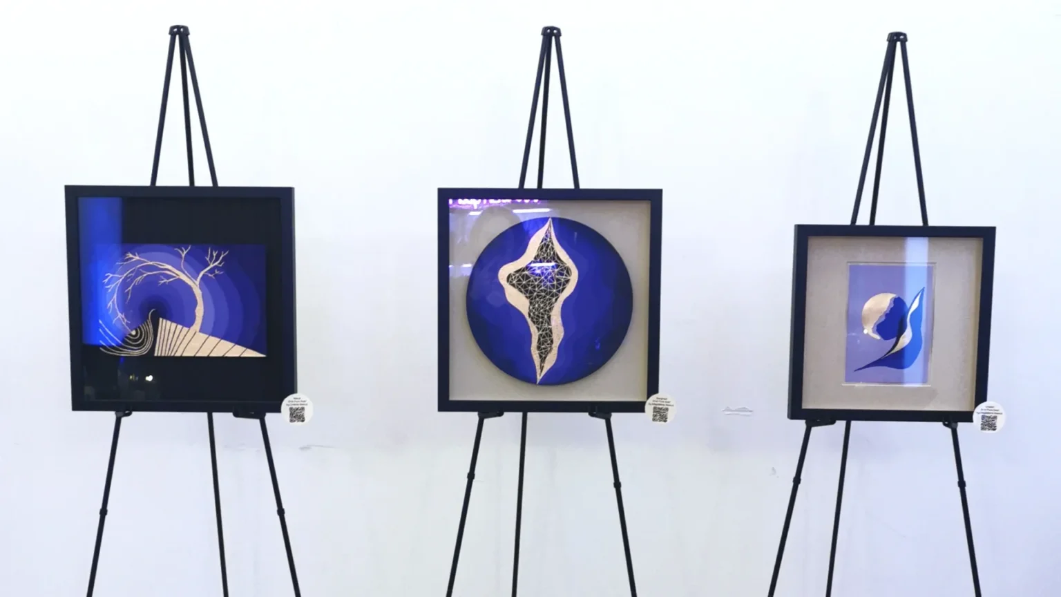 Nexus, Sangraal & Unseen Pure Gold leaf artworks at Dentons Networking Party - march 2025